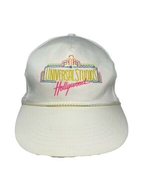 Vintage Universal Studios Hollywood Hat Rope Snapback 90s Neon Pastel Cap